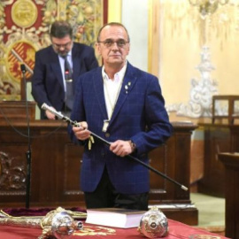 15/06/2019 - Miguel Pueyo, alcalde de Lleida durante su investidura. / EFE