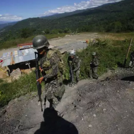 Militares en la región del VRAEM, donde tiene presencia la guerrilla maoísta Sendero Luminoso.