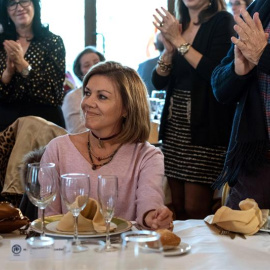 La ex secretaria general del PP María Dolores de Cospedal, durante la tradicional comida de Navidad del PP de Toledo | EFE