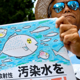 Protestas contra el vertido de agua contaminada en el Pacífico