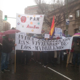 Manifestantes denunciando la situación del IVIMA, en una foto de archivo | EP