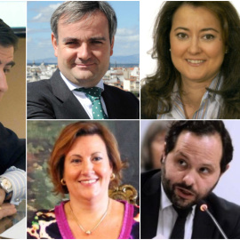 De izquierda a derecha y de arriba a abajo: Fermin Oslé, José Enrique Nuñez, Dolores Navarro, Pedro Corral, Paz González, Diego Sanjuanbenito y Concepción Dancausa