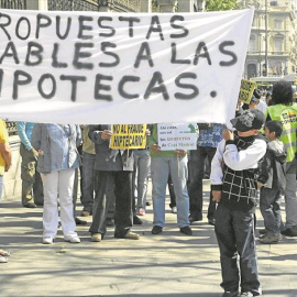 Manifestación en Madrid contra los fraudes hipotecarios. EFE/Víctor Ilerena