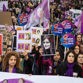 Manifestación en Francia contra la violencia machista y la inacción judicial.