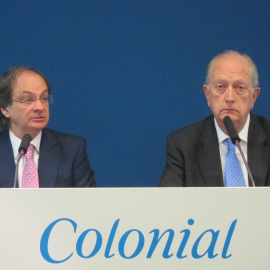 El consejero delegado de Colinal, Pere Viñolas (i), y el presidente de la inmobiliaria, Juan José Brugera (d). E.P.