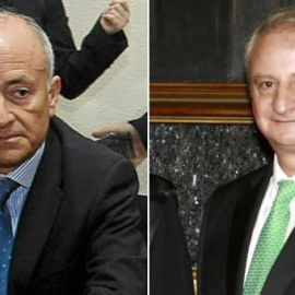 El exsenador del PP Vicente Magro y el ex número dos de Gallardón, Fernando Román (derecha). / EFE