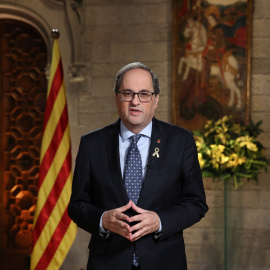 El president de la Generalitat, Quim Torra, en su discurso de fin de año