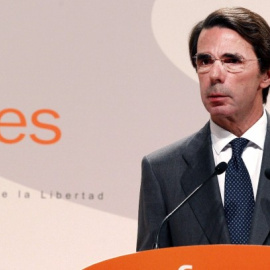 El expresidente José María Aznar, en un acto de FAES. EFE