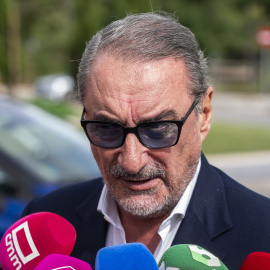 El periodista Carlos Herrera atiende a los medios en Madrid, a 17 de septiembre de 2023.