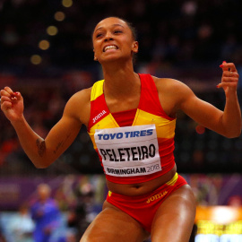 La atleta Ana Peleteiro consigue la primera medalla de España en unos Mundiales de atletismo de pista cubierta. Phil Noble/REUTERS