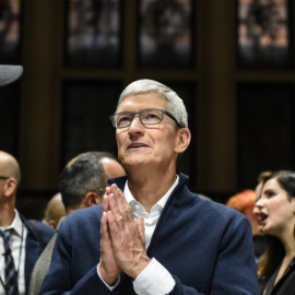 El consejero delegado de Apple, Tim Cook, en la presentación de nuevos productos de la compañía enla Academia de Música de Brooklyn, en Nueva York, elpasado octubre. AFP/Stephanie Keith