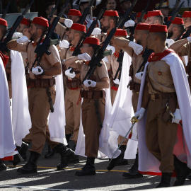 Els Grups de Regulars de Melilla aquest dijous a la desfilada del Dia de la Festa Nacional a Madrid