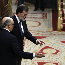 Montoro con Rajoy en el Congreso.