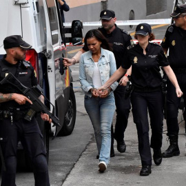 Ana Julia Quezada, autora confesa de la muerte del niño Gabriel Cruz, es trasladada a la Audiencia Provincial de Almería donde este jueves se celebra la cuarta jornada consecutiva del juicio por la muerte del pequeño con el testimonio de 22