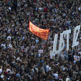 Imagen de archivo de una manifestación por el caso Altsasu. VILLAR LÓPEZ / EFE