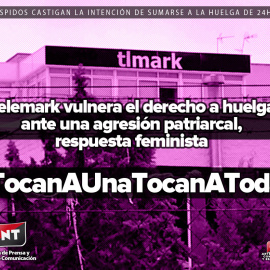 Imagen de la CNT en el comunicado emitido tras el despido de dos trabajadoras de Telemark.