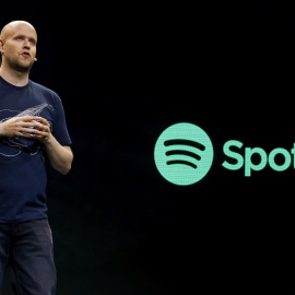 El CEO de Spotify, Daniel Ek, durante una conferencia en Nueva York, a 20 de mayo de 2015.