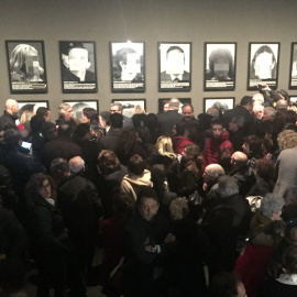 Inauguració de l'obra 'Presos Polítics', aquest dijous al Museu de Lleida. Mònica Mombiela