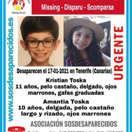 desaparecidos Tenerife Kristian y Amantia