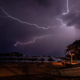 14/09/2019- Tormenta eléctrica registrada la madrugada en Mallorca. EFE / Cati Caldera