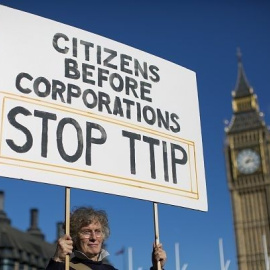 Manifestación contra TTIP.- AFP.