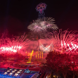 Imatge de la revetlla de Cap d'Any celebrada a Barcelona.