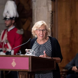 L'ex-alcaldessa de Madrid, Manuela Carmena, durant el pregó de la Mercè. EFE / Marta Pérez