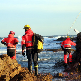 Efectius dels Bombers en un accidet al Port de la Selva