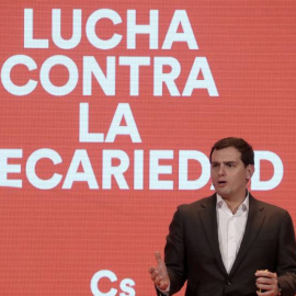 Albert Rivera, durante su intervención en el acto "Nuevo modelo laboral: Lucha contra la precariedad" / Efe