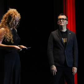 Mònica Garcia, directora general de la Fundació Sitges – Festival Internacional de Cinema Fantàstic de Catalunya, i Ángel Sala, director del certamen, el 7 d'octubre del 2021.