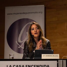 Xiomara Zelaya durante su ponencia en La Casa Encendida de Madrid.