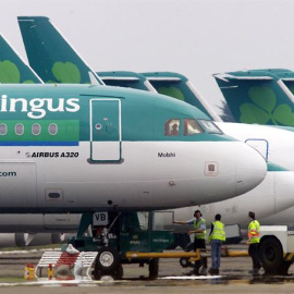 Aviones de  la aerolínea irlandesa Air Lingus. REUTERS