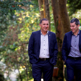 El coordinador general de EH Bildu, Arnaldo Otegi, y el secretario general de Sortu, Arkaitz Rodríguez.