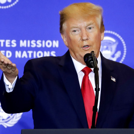 Donald Trump en la Asamblea de las Naciones Unidas. / EFE/EPA/JASON SZENES