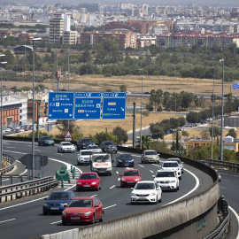 La autovía A-49 sentido Huelva-Portugal.