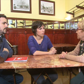 Pilar Roldán, Alberto Garzón y Marta Nebot