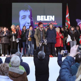 Acto celebrado en la localidad guipuzcoana de Lazkao de "despedida" de la histórica dirigente de ETA Belén González Peñalva, recientemente fallecida. EFE