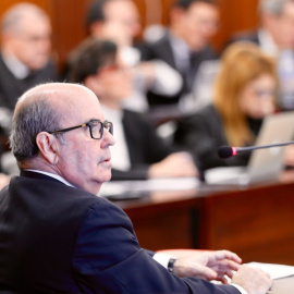 El exconsejero de Presidencia de la Junta de Andalucía, Gaspar Zarrías, durante el juicio de la pieza política de los ERE, en la Audiencia de Sevilla. EFE/Jose Manuel Vidal