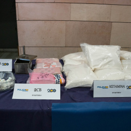 Cocaína, 'tusi' y ketamina incautadas durante una operación policial en Madrid, a 21 de junio de 2023.