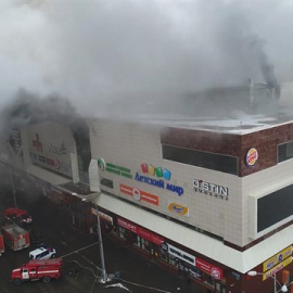 Centro Comercial incendiado en Kemerovo, Rusia.  REUTERS