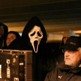 Wes Craven en el rodaje de 'Scream'.