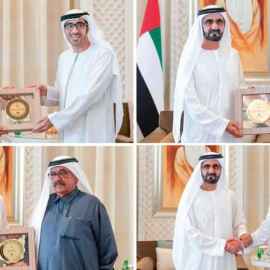 Mohamed bin Rashid el Maktum, jeque de Dubai y vicepresidente de los Emiratos Árabes Unidos durante la entrega de los premios a la igualdad de género.- OFICINA DE MEDIOS DE COMUNICACIÓN DE DUBAI