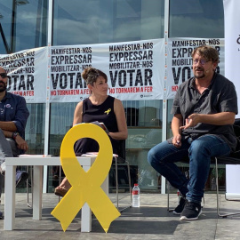 Marcel Mauri i Xavier Domènech en la presentació del llibre de Jordi Cuixart 'Ho Tornarem a Fer'. ÒMNIUM CULTURA