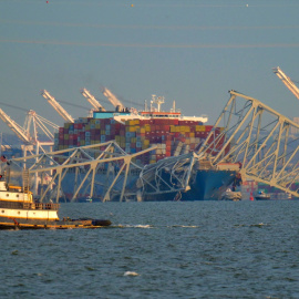 El puente Francis Scott Key, de Baltimore, se desploma durante la madrugada de este 26 de marzo de 2024.