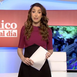 Natalia Moro en el informativo 'Público al Día' del 1 de febrero de 2019.