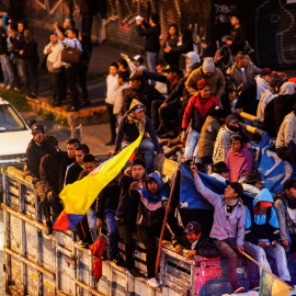 Indígenas llegan a Quito. REUTERS/Daniel Tapia