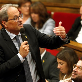 Torra, a la sessió de control del Parlament. EFE / TONI ALBIR