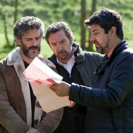 Leonardo Sbaraglia, Pere Arquillué y Pedro Casablanc en una escena de la serie 'Felix'. MOVISTAR +