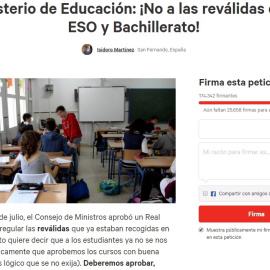 La petición de este alumno gaditano ya cuenta con casi 175.000 firmas.