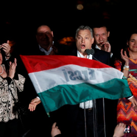 Viktor Orban celebra su victoria en las elecciones de Hungría. /REUTERS